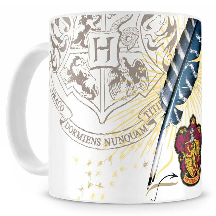 SD TOYS Mug Harry Potter Maisons de Poudlard avec Caisse en Plastique Transparent, Lavable Lave-vaisselle et Micro-ondes