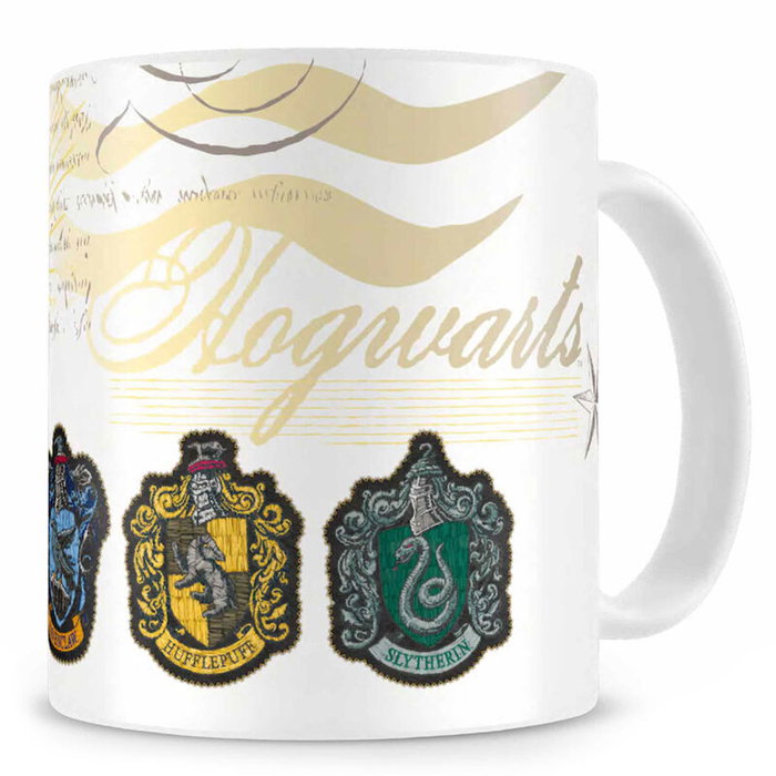 SD TOYS Mug Harry Potter Maisons de Poudlard avec Caisse en Plastique Transparent, Lavable Lave-vaisselle et Micro-ondes