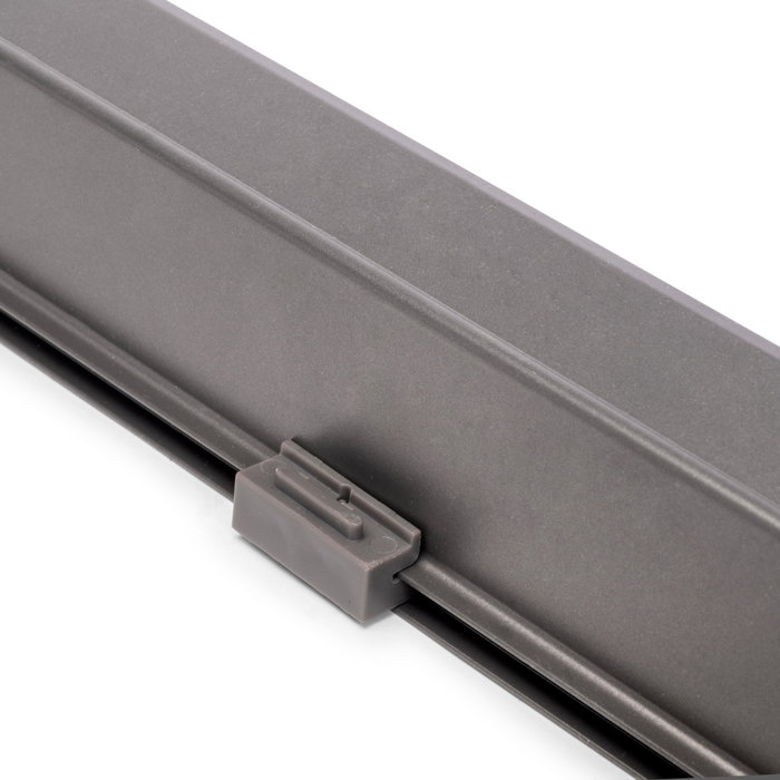 Emuca Rack avec glissières à extension totale et à fermeture douce pour accessoires d'armoire Quartz, 862-888mm, Aluminium et plastique, Titane