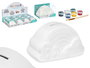 PINCELLO Kit de peinture arc-en-ciel 6 couleurs avec pinceau et céramique blanche