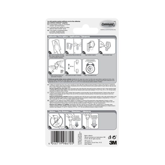 Crochet pour suspendre 3M Transparent Plastique (8 Unités) Crochet pour suspendre 3M Transparent Plastique (8 Unités)