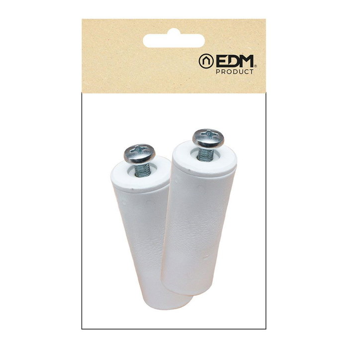 Edm Butée de store PR08, blanc 60 mm, 2 unités