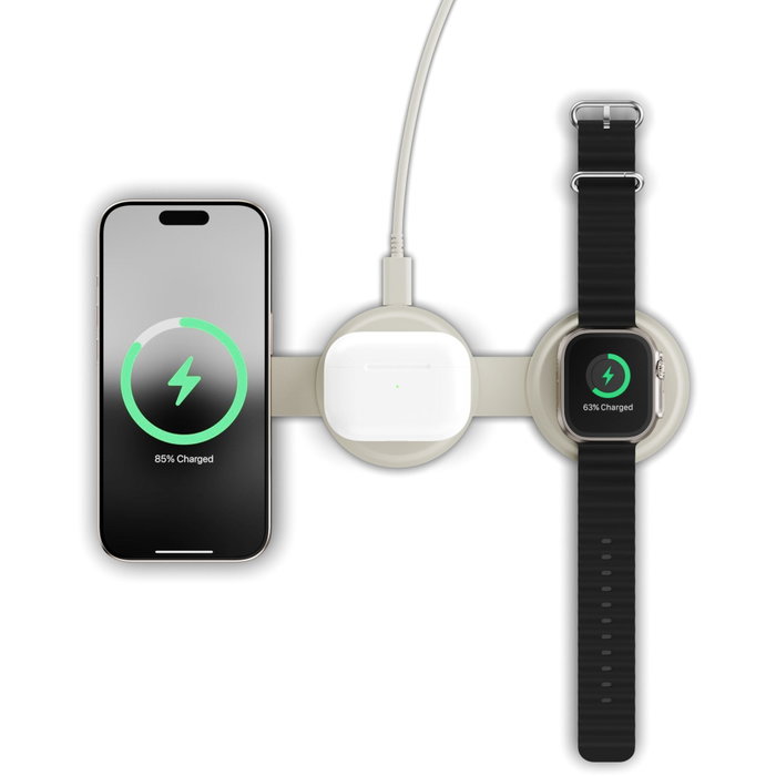 Satechi OntheGo 3-in-1 Wireless Charger Sand Satechi OntheGo 3-in-1 Wireless Charger Sand