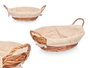 Kipit Cesta Asas Redonda avec anses, panier en osier et textile, 34x15x30 cm (Set de 24)