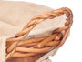 Kipit Cesta Asas Redonda avec anses, panier en osier et textile, 34x15x30 cm (Set de 24)