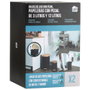 Je cherche une Idee Ensemble de 2 poubelles à pédale en métal et bambou, Noir