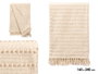 GIFTDECOR Tapis Multiuso à Rayures Crème 160x240cm