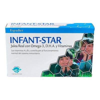 Espadiet Jalea Infant Star Omega 20 Viales Complément Alimentaire Enfants Espadiet Jalea Infant Star Omega 20 Viales Complément Alimentaire Enfants