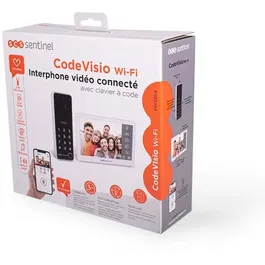 SCS SENTINEL CodeVisio Wi-Fi - Interphone vidéo connecté avec clavier à code, écran tactile 7 pouces, portée 100 m, vision nocturne, IP65, 3 ans garantie