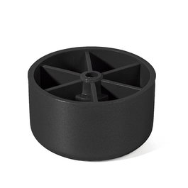 Q&Q Pata Plastico Tika Mini D44 H25 Noir - Patins en plastique pour meubles (diamètre 44mm, hauteur 25mm) - Lot de 4 pieds