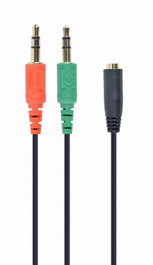 Gembird Câble 3,5 mm vers 2 RCA mâle 0,20 m