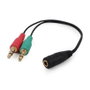 GEMBIRD Câble audio 3.5mm mâle vers 2 RCA mâle 0.20m