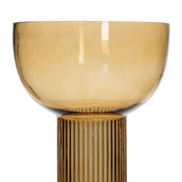 BigBuy Home Vase Marron Verre 18 x 18 x 25,5 cm BigBuy Home Vase Marron Verre 18 x 18 x 25,5 cm