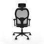 Piqueras y Crespo Chaise de Bureau avec Appui-tête Jorquera 3D036N2 Gris clair