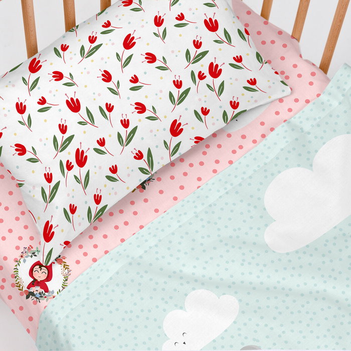 Drap housse HappyFriday MR FOX Multicouleur Rose 70 x 140 x 14 cm Drap housse HappyFriday MR FOX Multicouleur Rose 70 x 140 x 14 cm