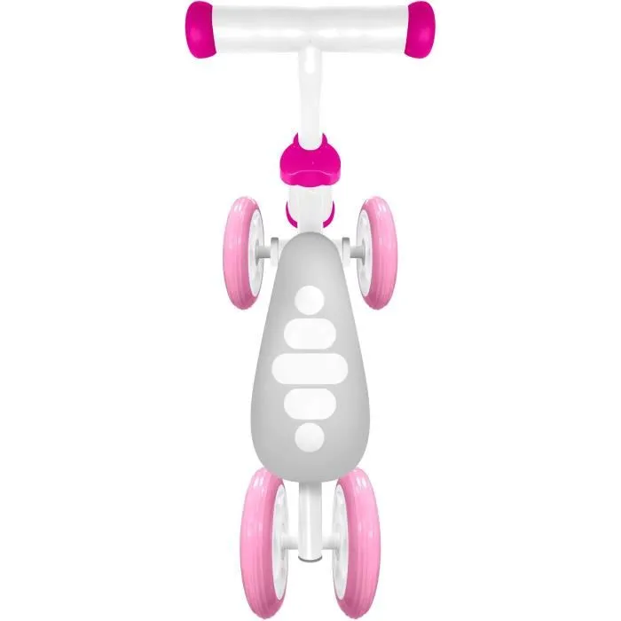 Stamp Draisienne STAMP SKIDS CONTROL Rose - Baby Walker 18 mois-4 ans - 4 grandes roues PVC, cadre acier, selle mousse, guidon ajustable et poignées anti-pincement