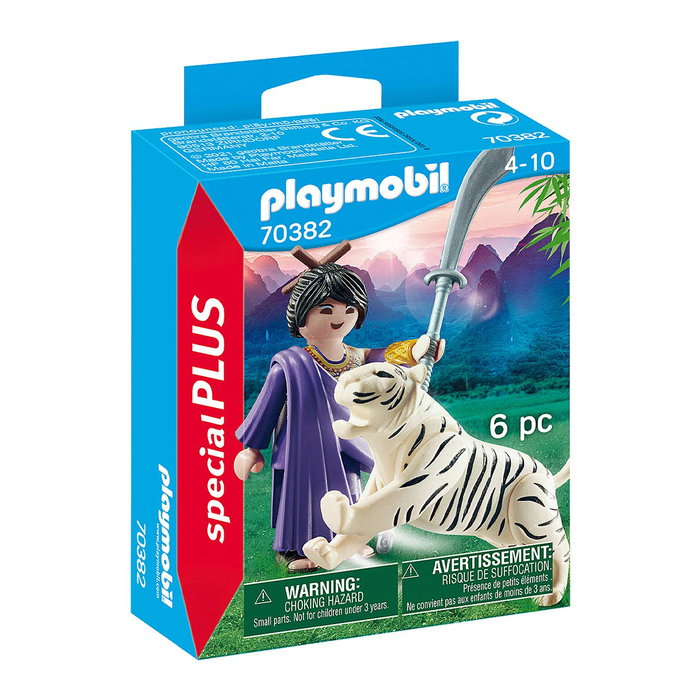 Playmobil 70382 Figurine Luchadora Asiatique avec Tigre, Jouet de Collection (Instructions Multilingues: Anglais, Français, Allemand, Italien, Portugais, Espagnol) 4+ Playmobil 70382 Figurine Luchadora Asiatique avec Tigre, Jouet de Collection (Instructions Multilingues: Anglais, Français, Allemand, Italien, Portugais, Espagnol) 4+
