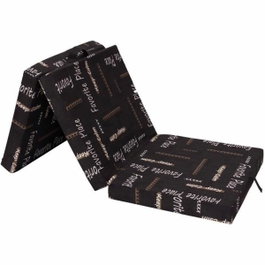 BigBuy Home Chauffeuse pliante SAMBA Multi-position Motif Bleu/Marron