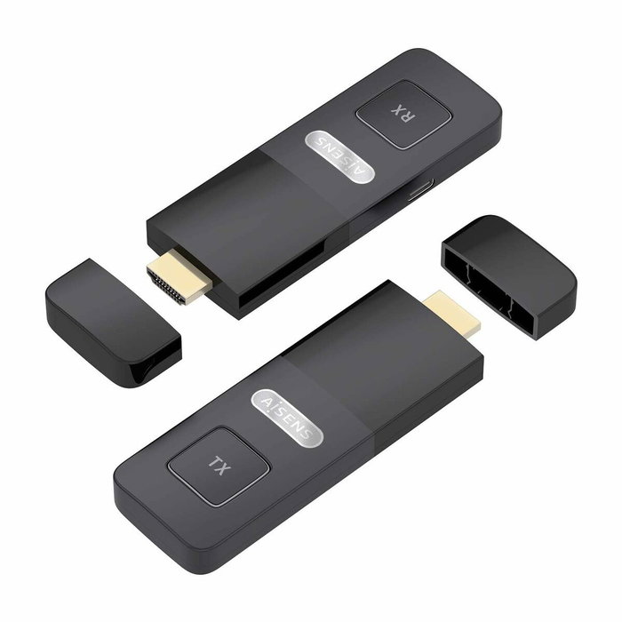Adaptateur HDMI Aisens ASWL-H2K30M001-BK Noir Adaptateur HDMI Aisens ASWL-H2K30M001-BK Noir