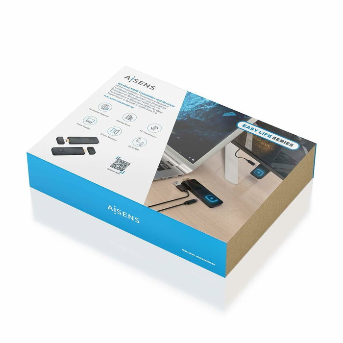 Adaptateur HDMI Aisens ASWL-H2K30M001-BK Noir Adaptateur HDMI Aisens ASWL-H2K30M001-BK Noir