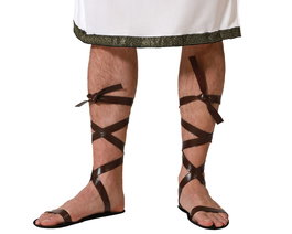 Sandales Marron Taille Unique pour Costume Cavernicole Romain Berger Guerrier Accessoire Théâtre Carnaval