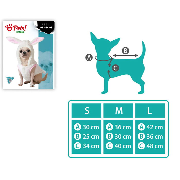 BigBuy Pets Déguisement pour Chien Lapin Taille M