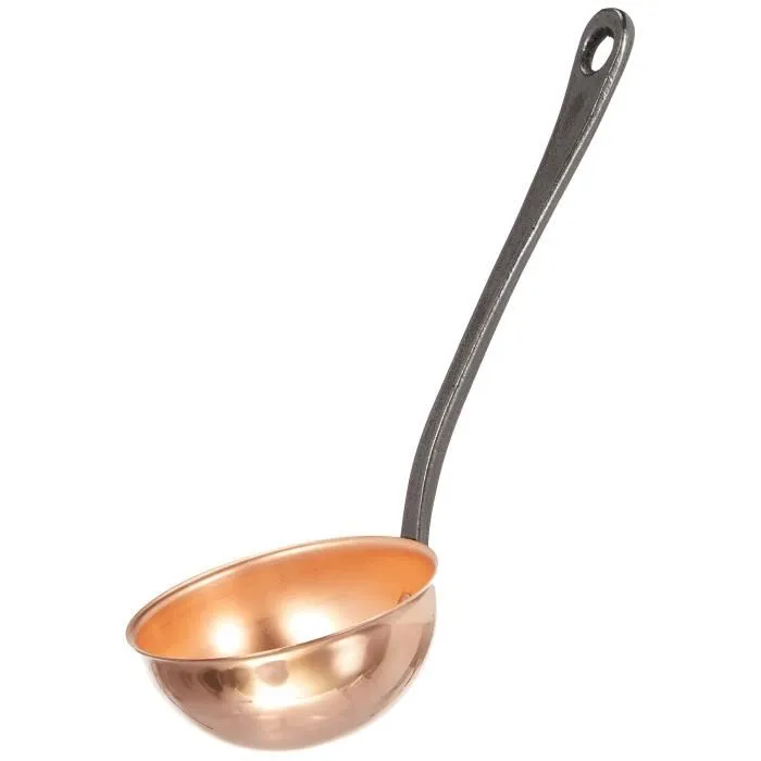 Baumalu Louche en cuivre massif avec manche en fonte - Ustensile de cuisine - Diamètre 11 cm Baumalu Louche en cuivre massif avec manche en fonte - Ustensile de cuisine - Diamètre 11 cm