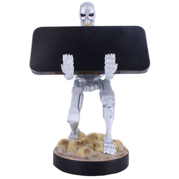 EXQUISITE GAMING Support de figurine Cable Guy The Terminator 21 cm pour manettes de console et smartphones, sans câble, compatible PS5 DualSense, Xbox Series S/X et iPhone