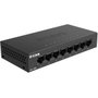 D-Link DGS-108GL - Commutateur Gigabit Ethernet 8 ports 10 Gbps, boîtier métal compact sans ventilateur, Qualité de Service 802.1p, EEE 802.3az, idéal 4K et bureaux
