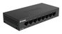D-Link DGS-108GL - Commutateur Gigabit Ethernet 8 ports 10 Gbps, boîtier métal compact sans ventilateur, Qualité de Service 802.1p, EEE 802.3az, idéal 4K et bureaux