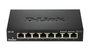 D-Link DGS-108GL - Commutateur Gigabit Ethernet 8 ports 10 Gbps, boîtier métal compact sans ventilateur, Qualité de Service 802.1p, EEE 802.3az, idéal 4K et bureaux