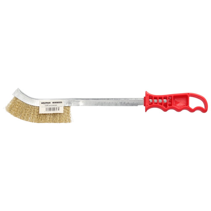 WOLFPACK LINEA PROFESIONAL Cepillo manual acier laiton manche rouge 34cm WOLFPACK LINEA PROFESIONAL Cepillo manual acier laiton manche rouge 34cm