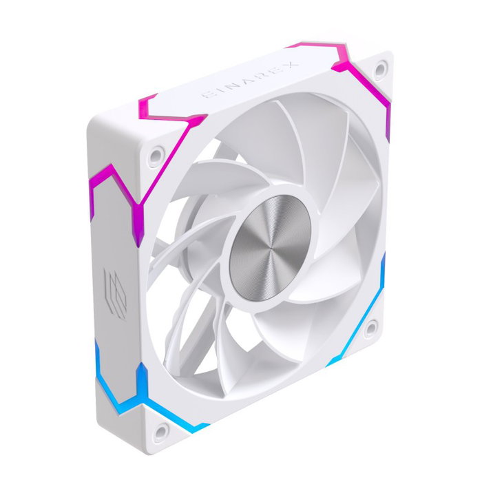 Einarex EX12Ci EXFN-12CS21-W Ventilateur de Boîtier 120 mm PWM A-RGB Blanc Einarex EX12Ci EXFN-12CS21-W Ventilateur de Boîtier 120 mm PWM A-RGB Blanc