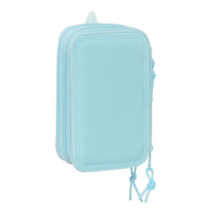 Pochette à crayons triple Furby Bleu 12,5 x 19,5 x 5,5 cm 37 Pièces