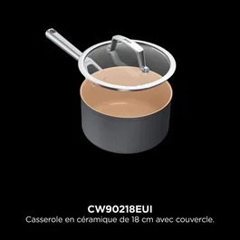 Ninja Casserole en céramique ExtendedLife CW90218EUI - 18 cm avec couvercle