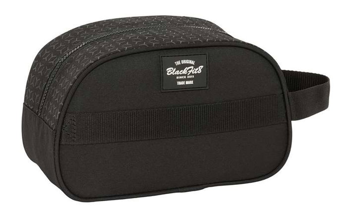 Blackfit8 Nécessaire 1 anse adaptable chariot recyclé Old School 26x15x12 cm - Noir