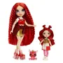 Rainbow High Poupée Littles Rainbow Fantasy Fairies Apple (Rouge) - Collectionnable de 15 cm avec ailes et animal de compagnie