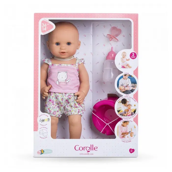 Corolle - Grand poupon Emma fait pipi, apprentissage de la propreté, poupée bébé de 36 cm avec pot, biberon et senteur vanille Corolle - Grand poupon Emma fait pipi, apprentissage de la propreté, poupée bébé de 36 cm avec pot, biberon et senteur vanille