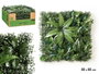 Ibergarden Jardin Vertical Feuille Fougère 50x50 cm Plastique Vert et Blanc (Set de 10)