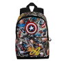 Karactermania Mochila pequeña HS FAN - Sac à dos Capitaine America Comic, dimensions 25 x 15 x 35 cm, compartiment principal et frontal, tissu ripstop, bretelles et dos rembourrés