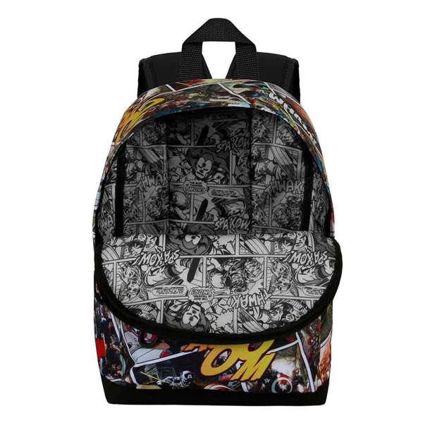 Karactermania Mochila pequeña HS FAN - Sac à dos Capitaine America Comic, dimensions 25 x 15 x 35 cm, compartiment principal et frontal, tissu ripstop, bretelles et dos rembourrés