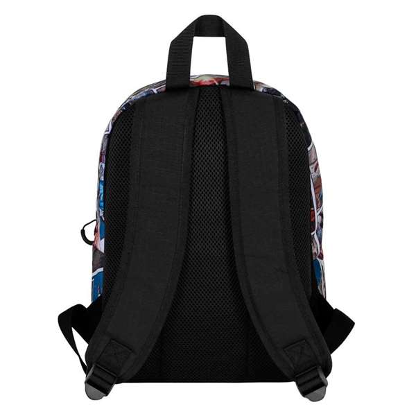 Karactermania Mochila pequeña HS FAN - Sac à dos Capitaine America Comic, dimensions 25 x 15 x 35 cm, compartiment principal et frontal, tissu ripstop, bretelles et dos rembourrés