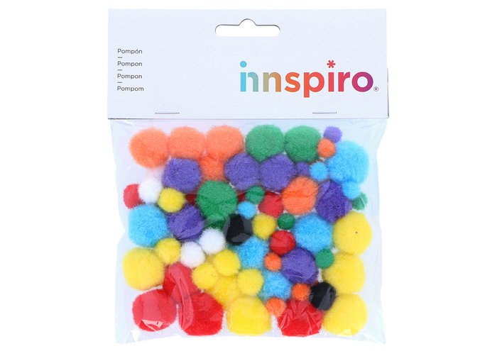 Innspiro Pompons mix de tailles assorties 78u.