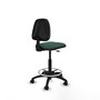 Tabouret Taburete Isso Contact permament de base Tissu Vert foncé Structure polyamide noire Sans accoudoirs Sans appui-tête Roulettes en nylon 50 mm