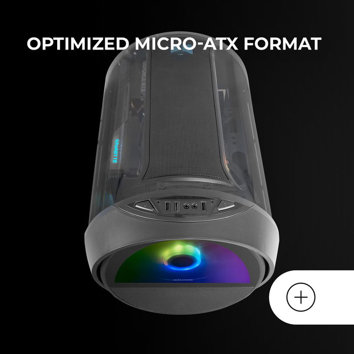 Boîtier ATX semi-tour Mars Gaming MCCYLON Noir