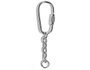 Innspiro Lot de 2 porte-clés avec fermeture à vis et chaîne argentée 30x30mm