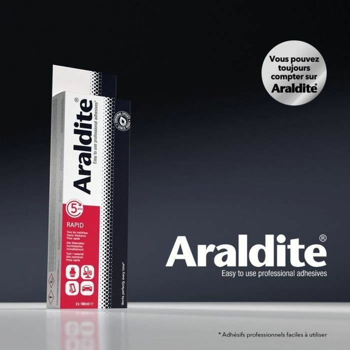 Cyanolit Araldite Rapid Rouge Colle époxy bi-composant 2 x 100 ml