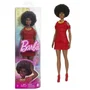 Barbie Fashionistas Poupée Cheveux Noirs Robe Rouge HRH18