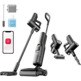 Roborock F25 Ace Combo Noir - Aspirateur balai laveur sans fil 5 en 1, Puissance 20 kPa, Lavage à chaud 90 °C, Auto-nettoyage automatique, 870 ml