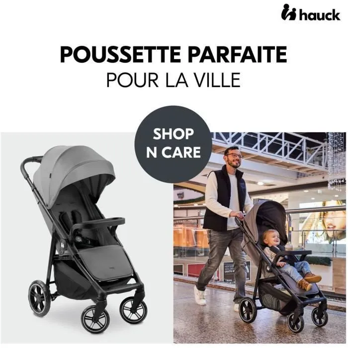 Hauck Shop N Care Poussette Compacte 4 Roues Gris - Dossier Réglable, Pare-Soleil UPF 50+, Pliable d'une Main, Compatible Sièges Auto Hauck Shop N Care Poussette Compacte 4 Roues Gris - Dossier Réglable, Pare-Soleil UPF 50+, Pliable d'une Main, Compatible Sièges Auto